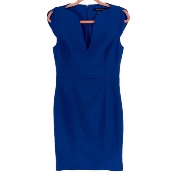 NWOT French Connection Women Lolo Stretch Cobalt Blue Size 6 Cocktail Dress - Picture 5 of 7